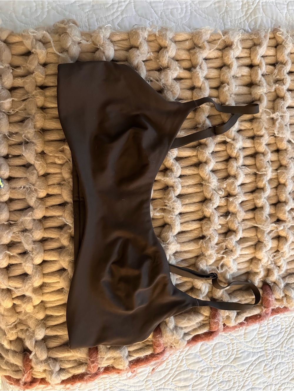 SKIMS Black Minimalist Bikini Top